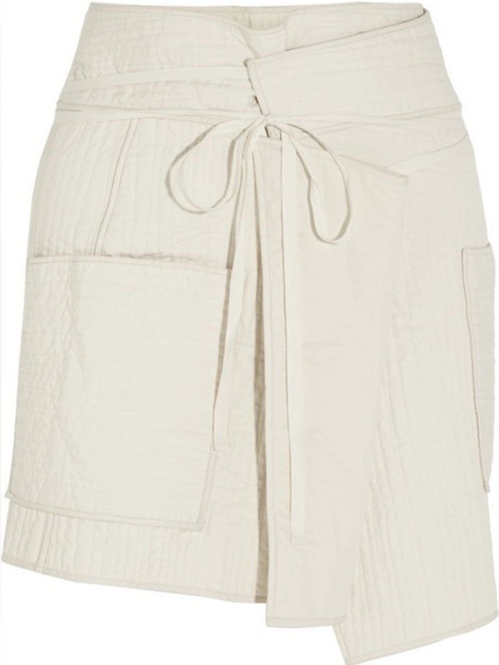 Isabel Marant Bird Quilted Cotton Wrap Mini Skirt